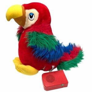 Parrot Macaw 13” Talking Plush‎ SRM Company Vintage Blue Red Green Bird Heavy